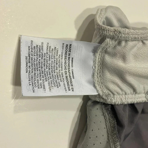 Nike Dri FIT Tempo Running Shorts Grey and White with Built-in Lining Polyester - Picture 7 of 9